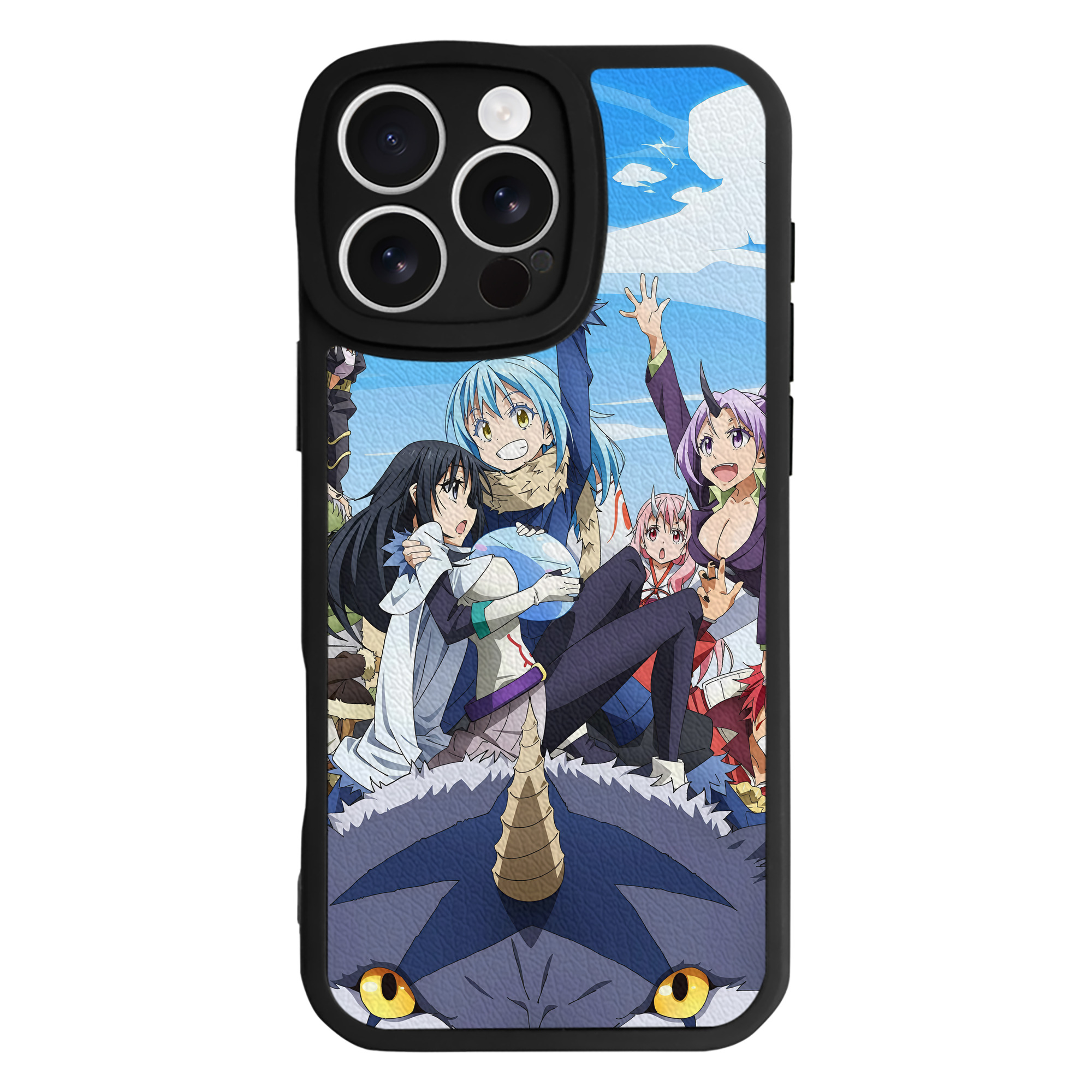（画像用） 転スラ Regarding Reincarnated to Slime 【iPhone 16シリーズ対応】シリコンスマホケース（レザー調） 材質：シリコン